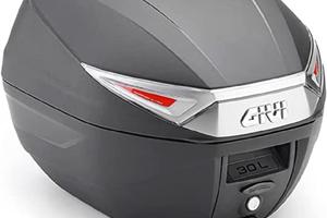 BAULETTO MONOLOCK 30 LT. NERO CON CATADIOTTRI FUMÉ