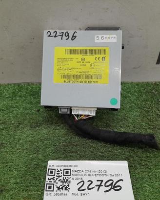 CENTRALINA BLUETOOTH TELEFONO MAZDA CX-5 Serie GHP