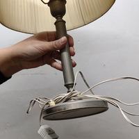 vecchia lampada da tavolo peltro anni 40