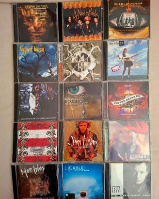Lotto di 15 cd originali rock e metal in blocco