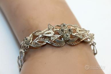 Bracciale antiquariato filigrana argento