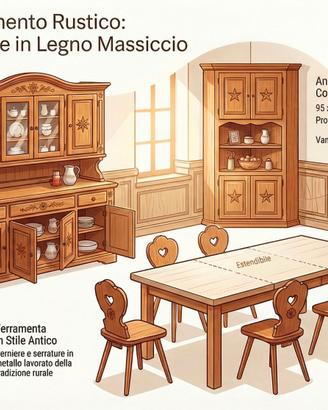 Arredi Rustici per tavernetta o baita