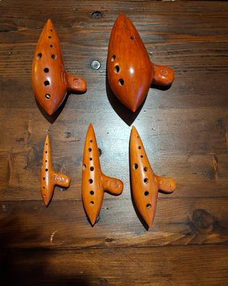Lotto 5 Ocarine in Terracotta Arrigo Mignani 