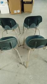 set di  sedie vintage in ferro