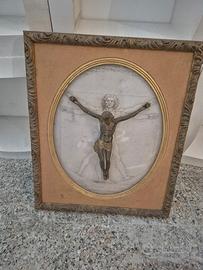 cristo crocifisso su cornice