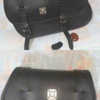 coppia borse Ends Cuoio harley softail low rider
