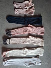 Set 5 collant 6-12 mesi bambina H&M,Oviesse perfet