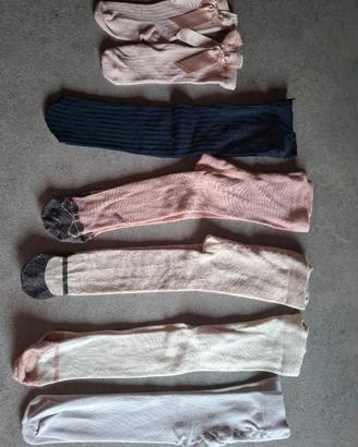 Set 5 collant 6-12 mesi bambina H&M,Oviesse perfet