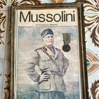 Ritratto Mussolini con medaglia commemorativa