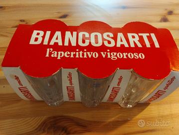 Bicchieri BIANCOSARTI vintage anni '80