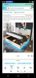 letto contenitore con LED e usb