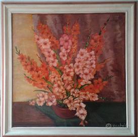 olio su tela 100x100 cm + cornice di Luisa Colonna