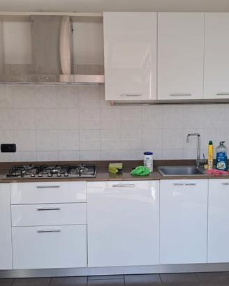 Cucina bianca con top in quarzo (esclusi elettrodo