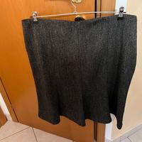 Gonna invernale taglia 54 - marrone scuro spigato