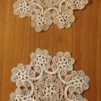 2 centrini ricamati vintage della nonna 