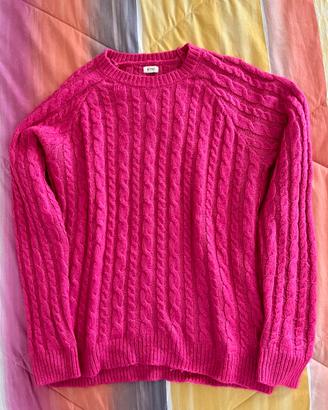 Maglione donna trecce fucsia Scout