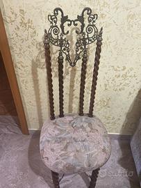sedia alta in stile barocco/neo-barocco