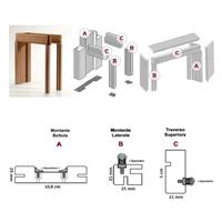 2 Kit stipite piatto grezzo x porte scorrevoli