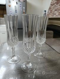 3 flute da champagne in cristallo Longchamp 