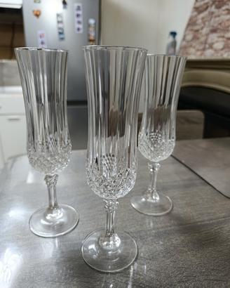 3 flute da champagne in cristallo Longchamp 