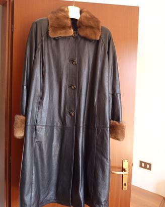 cappotto vera pelle vintage 