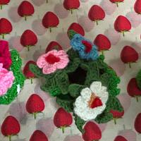 Vasini floreali uncinetto