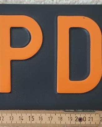 Targa PD originale anni 80'