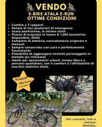 ATALA E RUN ( E BIKE )