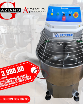 IMPASTATRICE SPIRALE 100 KG impasto finito USATA