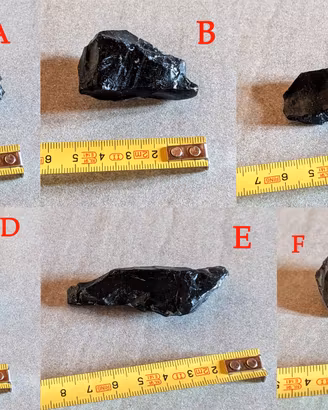 Pietra ossidiana nera Grezza Sarda