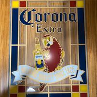 Insegna Targa vetro Smaltato Birra Corona vintage