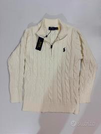 Maglione Mezza Zip - Color Panna