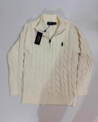 Maglione Mezza Zip - Color Panna