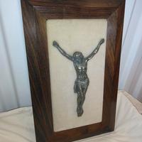 Cristo anni 70, cornice in legno massello