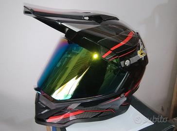 casco integrale cross/quad visiera colorata 