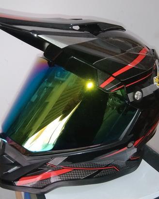 casco integrale cross/quad visiera colorata 