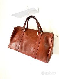 Borsa Bauletto in cuoio colore marrone chiaro
