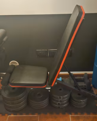 Set Palestra Completo - Panca + 55 kg Pesi