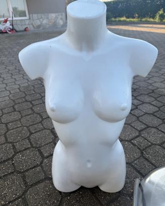 Manichino busto donna bianco in plastica/resina