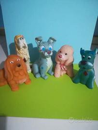 Pupazzi di gomma vintage "Lilli e il vagabondo" -