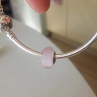 Charm Pandora in Vetro di Murano Rosa Opaco