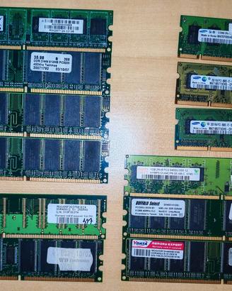 Banchi RAM DDR DDR2 DDR3 SO-DIMM Desktop Notebook