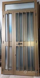 Porta in alluminio 2 ante 118x 250