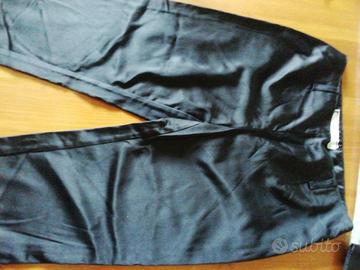pantaloni in raso nero