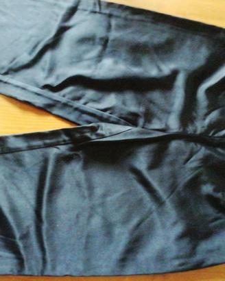 pantaloni in raso nero