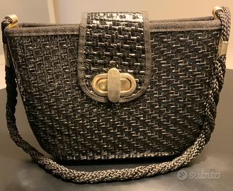 Borsa vintage in paglia midollino Made in Italy