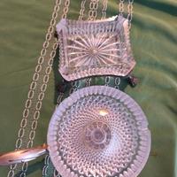 posacenere in cristallo e ottone 