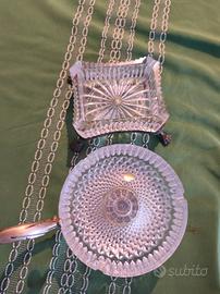 posacenere in cristallo e ottone 