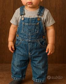 Salopette bimbo/bimba in denim - Taglia 6 mesi