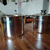 Pentola con cestello scolapasta per induzione